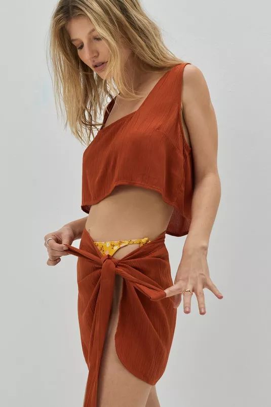Crinkle Crop Top and Sarong Cover-Up Set | Nasty Gal (US)