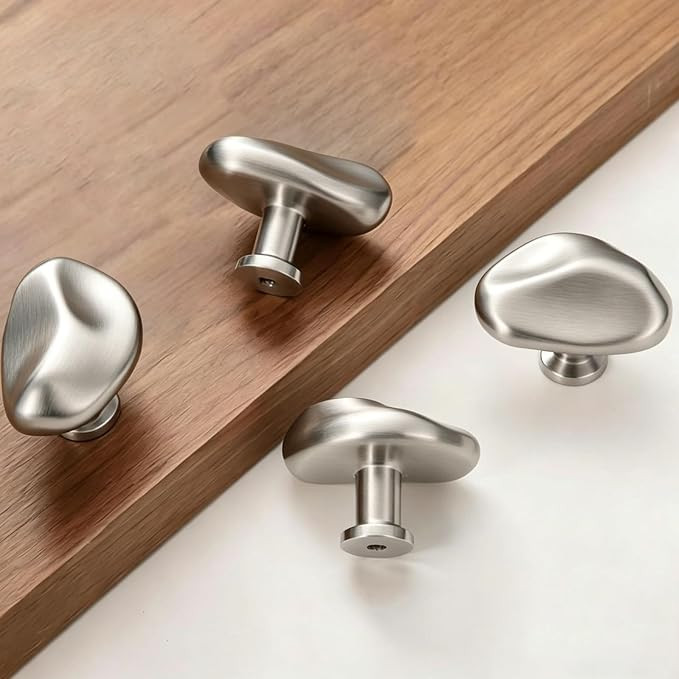 Silver Cabinet Knob Kitchen Drawer Knob and Pull Brushed Nickel Zinc Hardware Handle for Dresser ... | Amazon (US)