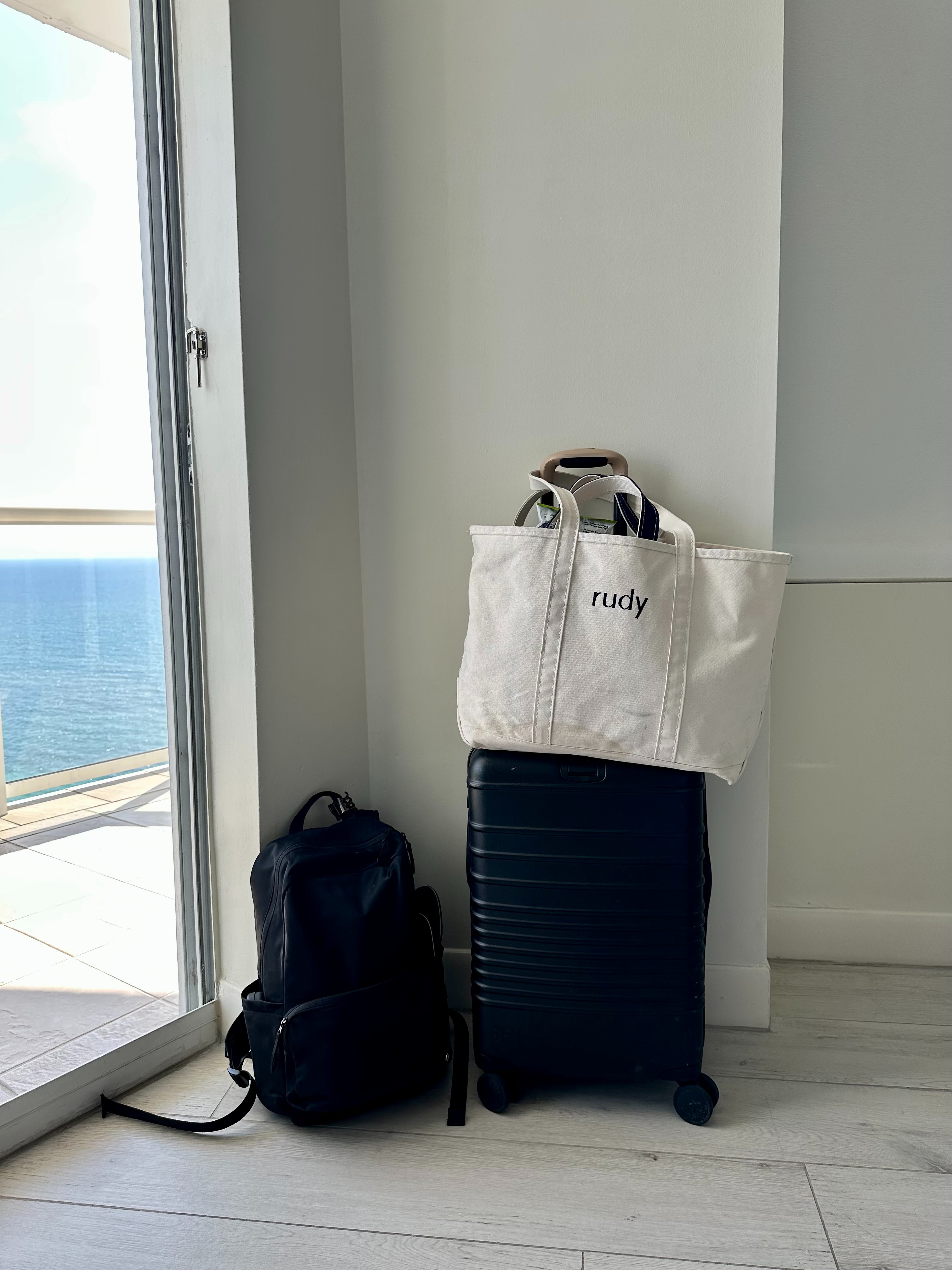 There's two types of people when traveling for two days.. and they are sisters. I packed a beis suitcase and ll bean large tote while my sister just carried a backpack.  

 #LTKTravel #LTKItBag