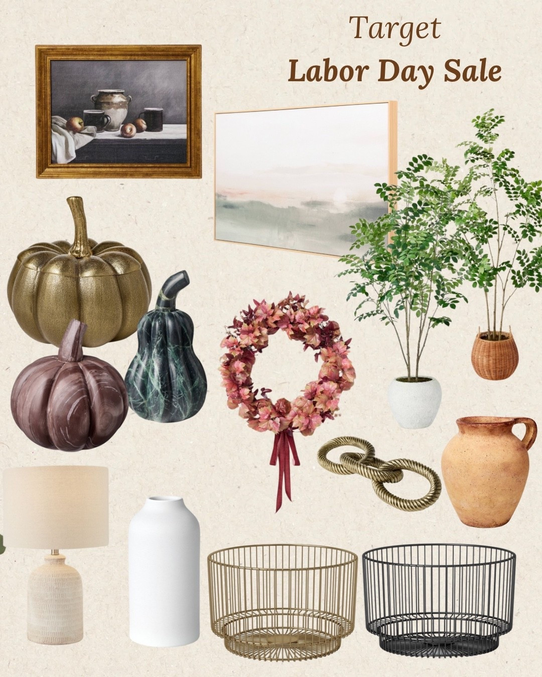 Target Labor Day Sale finds that will take you from cozy fall vibes straight into Halloween decorating. Think textured baskets, warm-toned candles, chic accent furniture, and festive pumpkins that blend seasonal charm with timeless style. Perfect for transitioning your home from late summer into autumn while keeping it elevated and on-trend.

fall home decor
Target fall sale
Target Halloween decor
Labor Day furniture sale
modern fall decorations
Halloween pumpkins Target
neutral fall style
Target baskets and storage
cozy fall home ideas
Target candles fall
Labor Day deals home decor
autumn decorating inspiration
Halloween wreath Target
pumpkin decor ideas
Target modern farmhouse fall

#TargetStyle #TargetFinds #TargetHome #TargetSale #LaborDaySale #TargetDecor #FallDecor #FallHomeDecor #HalloweenDecor #PumpkinDecor #FallVibes #TargetFavorites #TargetObsessed #FallStyling #CozyHomeDecor #TargetDeals #AutumnDecor #NeutralFallDecor #TargetHomeStyle #LaborDayDeals #HalloweenHomeDecor #FallSeasonStyle #TargetSeasonalDecor #ModernFallDecor #CozyHomeVibes #TargetHolidayDecor #AffordableHomeDecor #TargetFurniture #HomeStylingIdeas #TargetLovers

#LTKFindsUnder100 #LTKHome #LTKSaleAlert