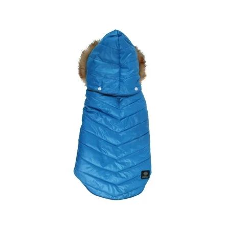 American Kennel Club Dogs Quilted Puff Coat Jacket with Faux Fur Hood | Walmart (US)