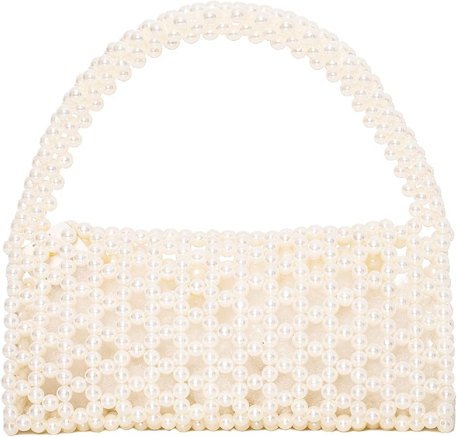Pearl Bag Clutch Purse Wedding Party Evening Bag For Women With Pearl | Amazon (US)
