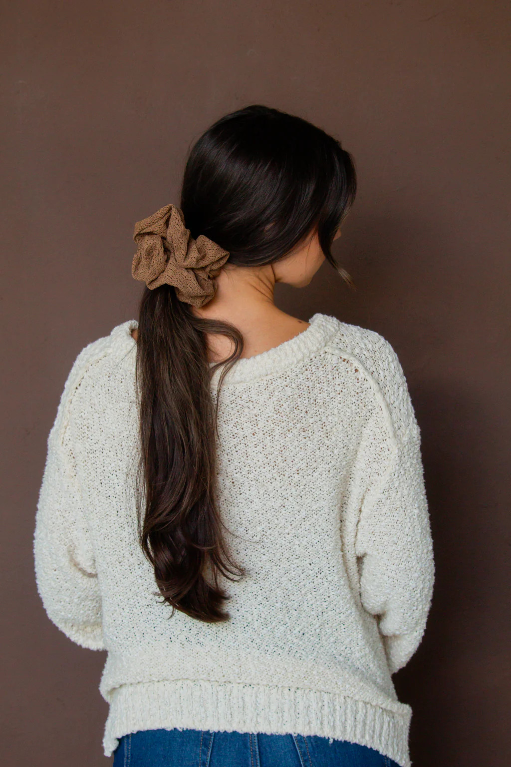 Mocha Jumbo Scrunchie | Shop Andi