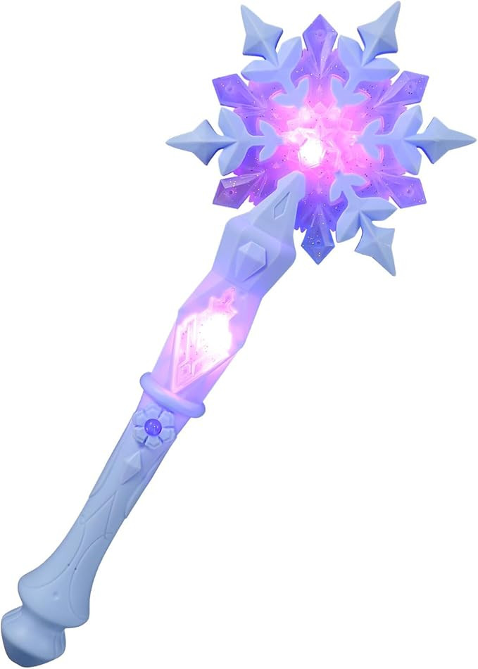 Snowflake Wand: Princess Light Up Glow Wand for Christmas Halloween Party Supplies | Amazon (US)