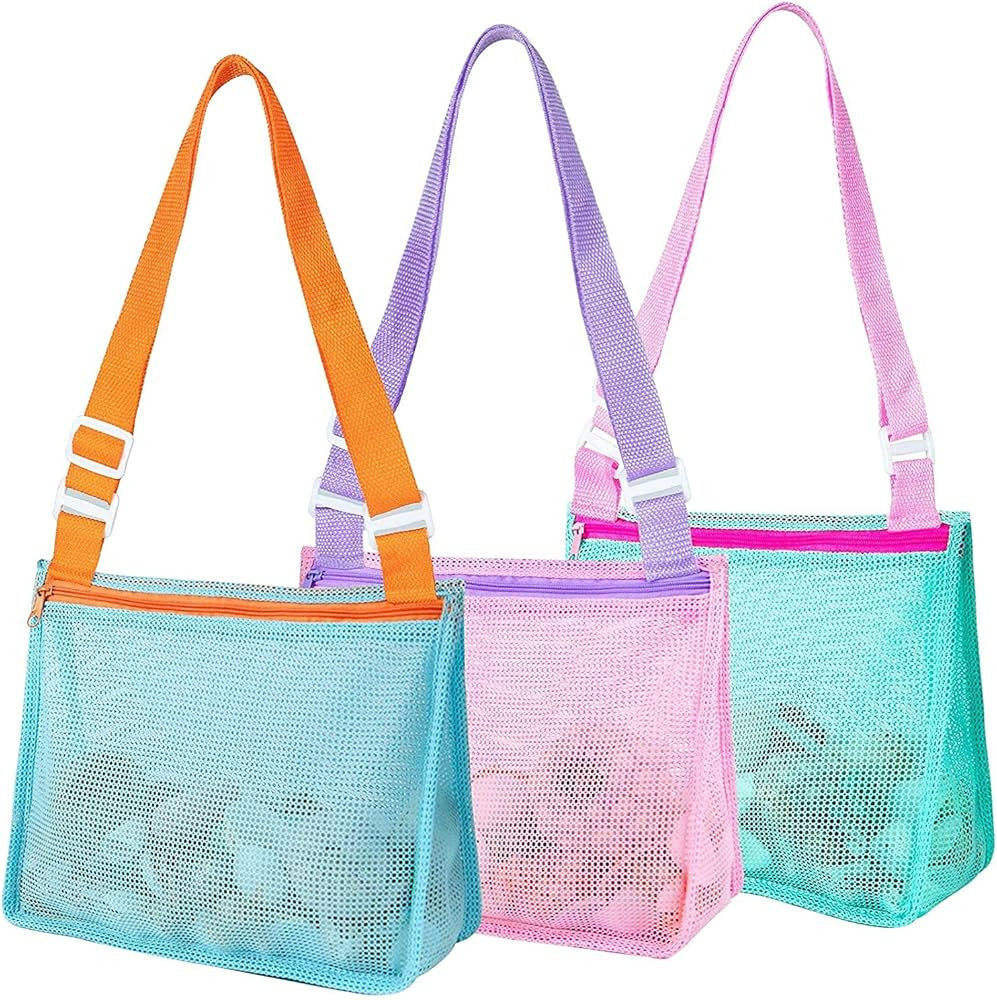Kids Beach Mesh Bag,3 Pcs Beach Toy Mesh Bag Kids Shell Collecting Bag Beach Sand Toy Totes,Mesh ... | Amazon (CA)