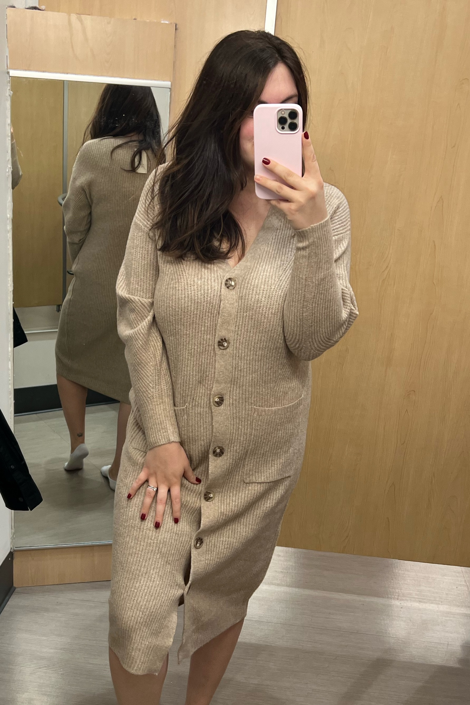 Sweater dress, bump friendly, nursing friendly dress, holiday outfits, family photos, neutral clothing, capsule wardrobe, target style 

#LTKunder50 #LTKsalealert