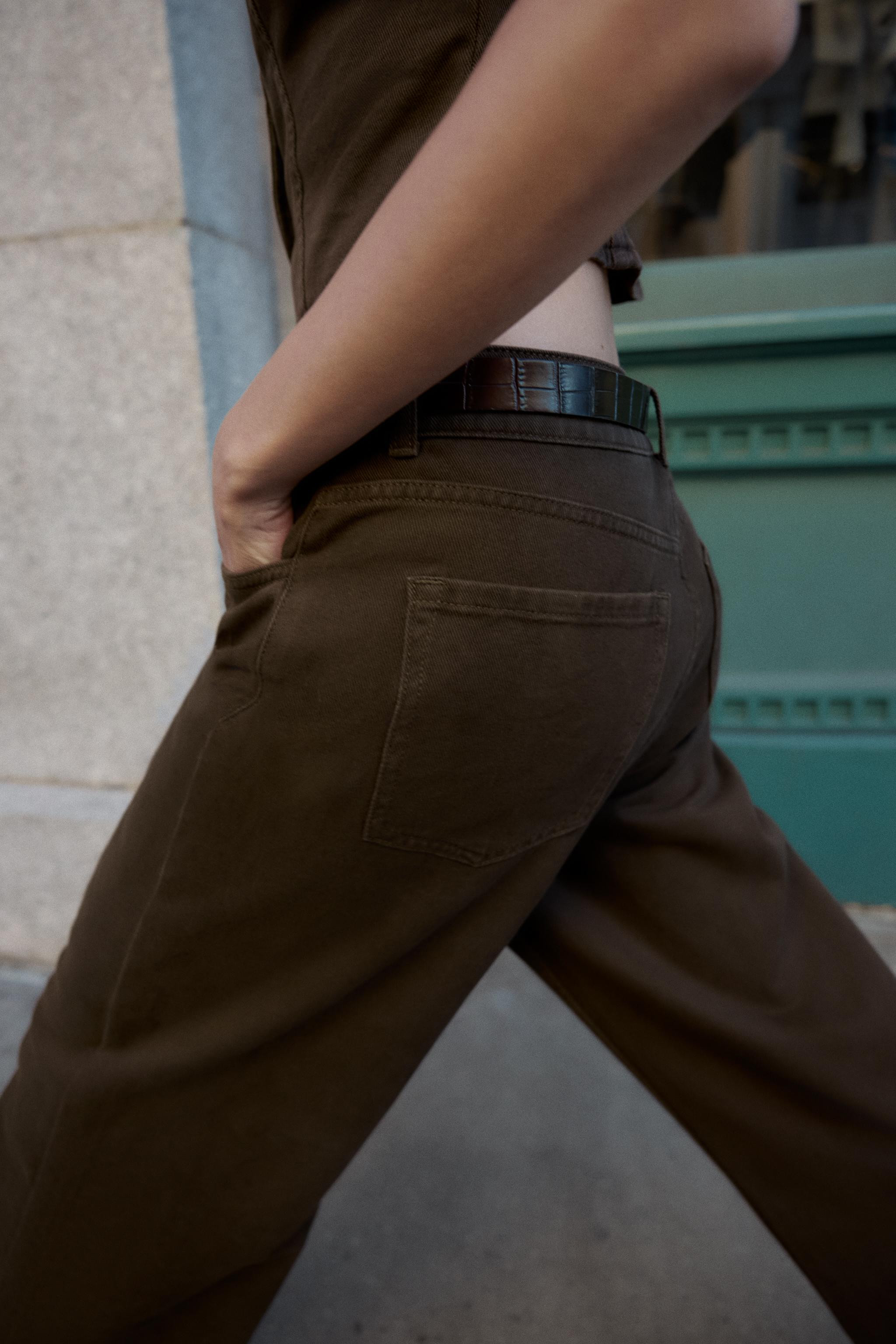 Z1975 HIGH-WAISTED WIDE LEG BELTED JEANS | Zara US