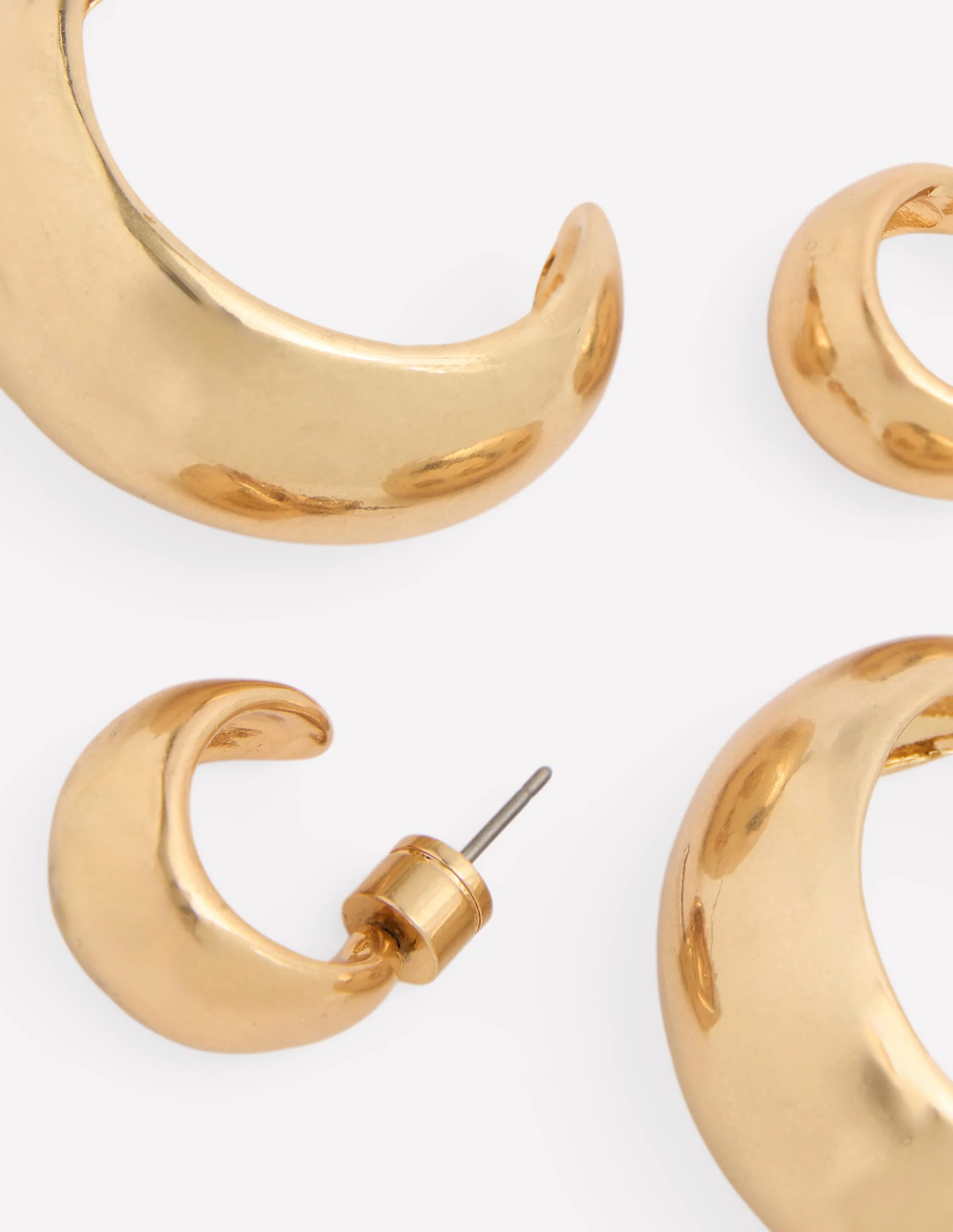 Smooth Dome 2-Pack Earrings-Gold Colour | Boden (US)