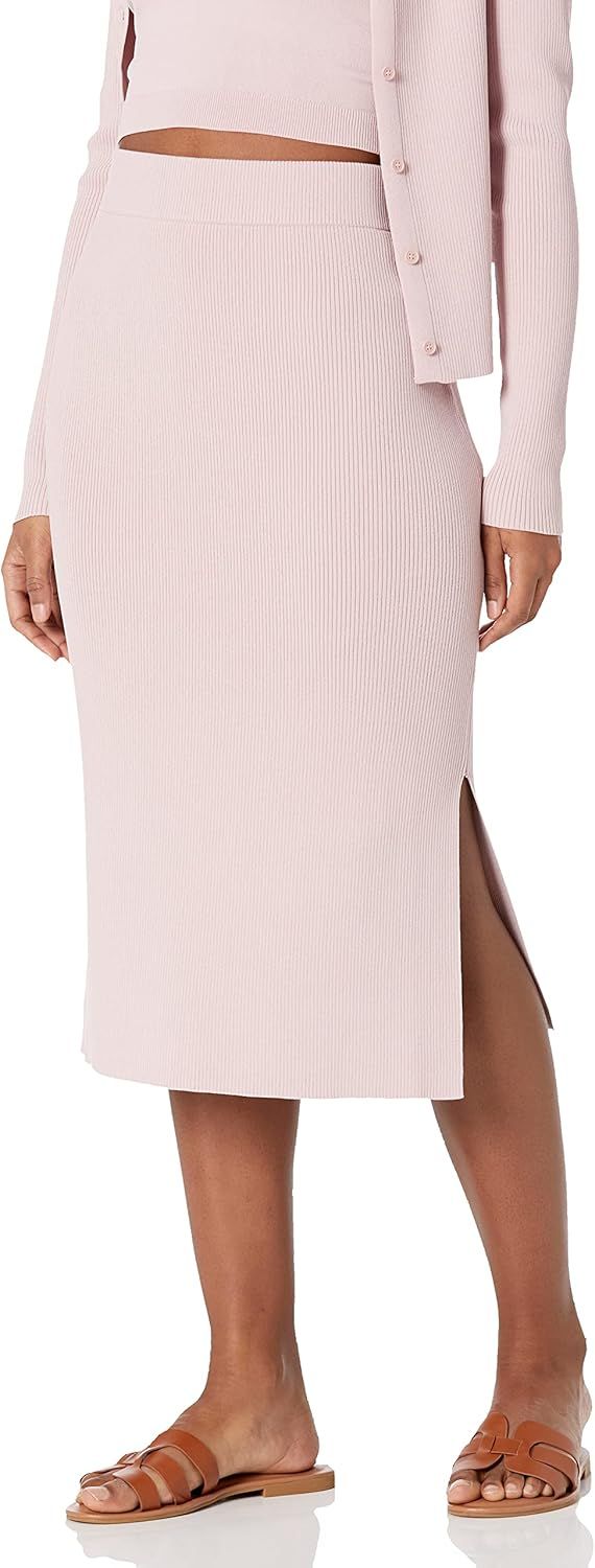 The Drop Women's Vera Slim Side-Slit Midi Sweater Skirt | Amazon (US)