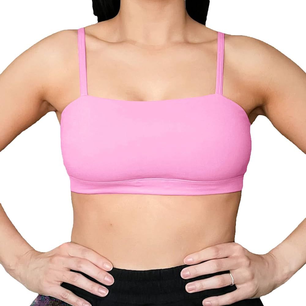 Women's Workout Bandeau Sports Bras Training Fitness Running Yoga Crop Tank Top | Amazon (US)