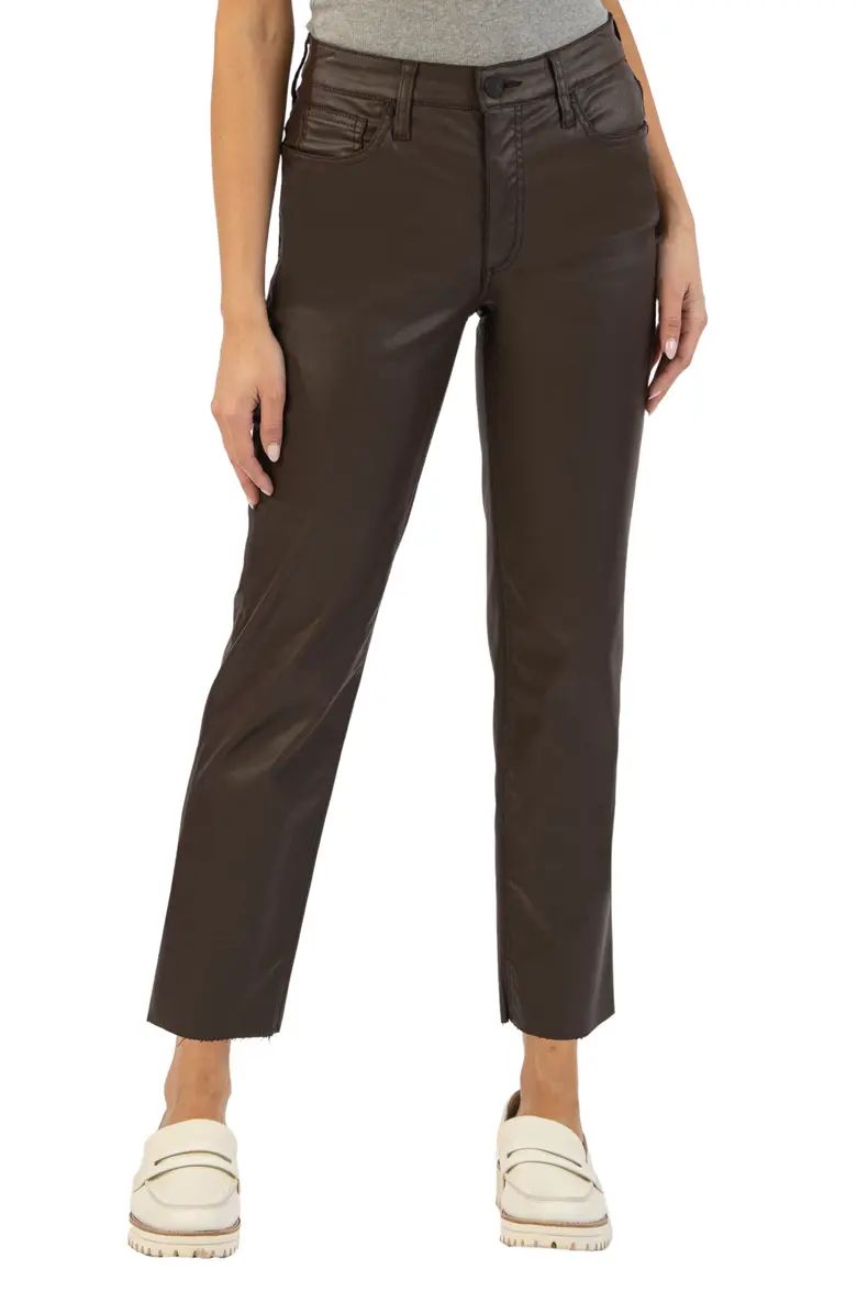 KUT from the Kloth Rachael Fab Ab Coated High Waist Mom Jeans | Nordstrom | Nordstrom