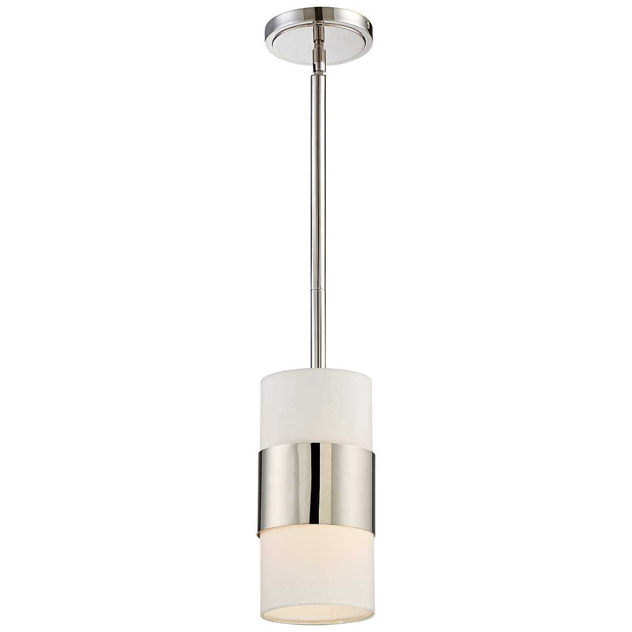 Crystorama Grayson 6" Wide Polished Nickel Mini Pendant | LampsPlus.com