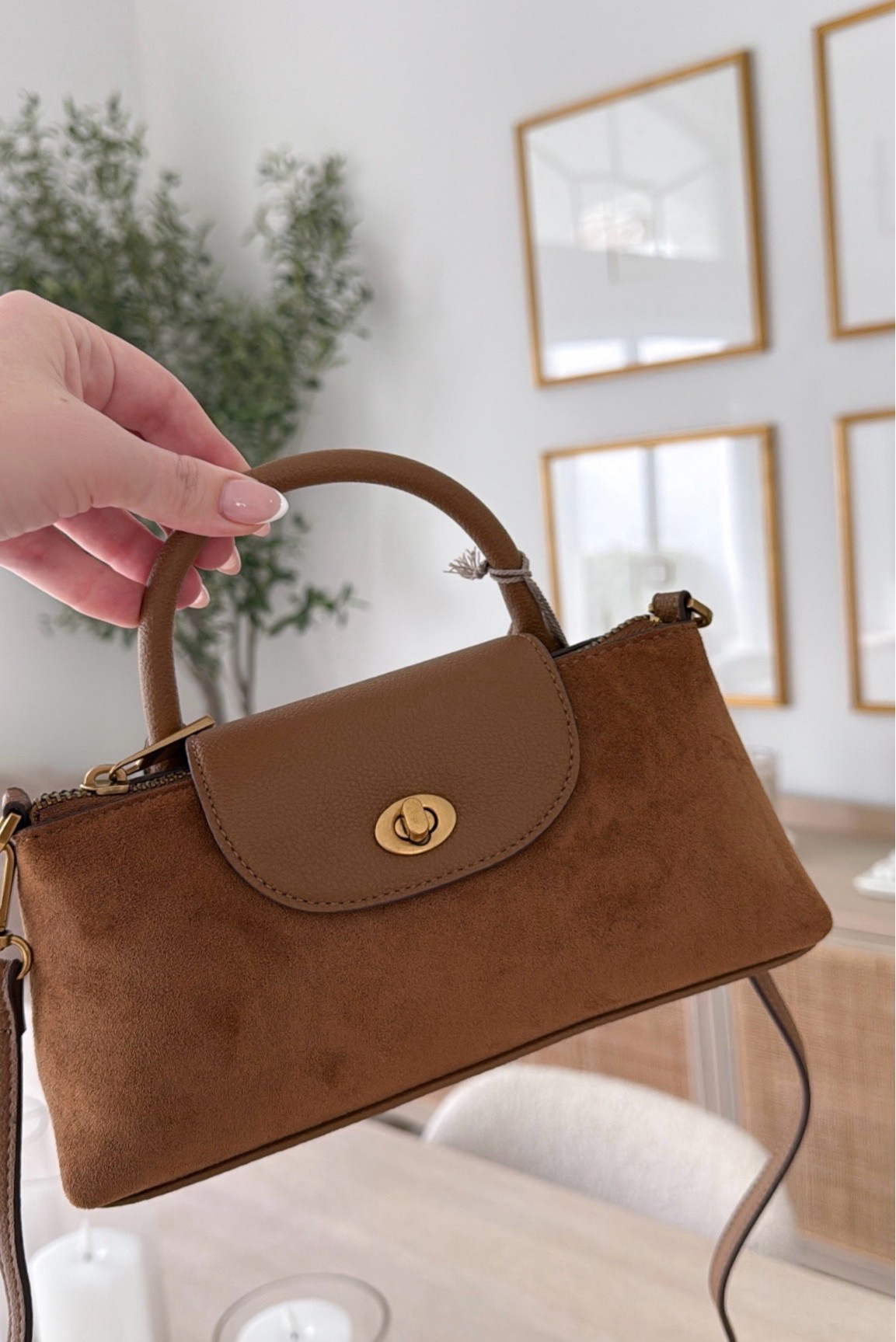 New fall bag!! This is giving longchamp for a lot less $! It’s $25 and comes in other colors 🍂 looks expensive! 

Target finds, a new day, fall fashion, handbag, suede bag, fall trend, small accessories, new arrivals, fancythingsblog

#LTKSeasonal #LTKgrwm #LTKootd