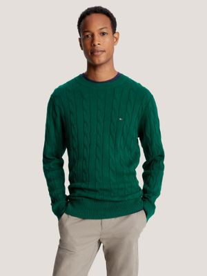 Flag Logo Cable Knit Sweater | Tommy Hilfiger | Tommy Hilfiger (US)