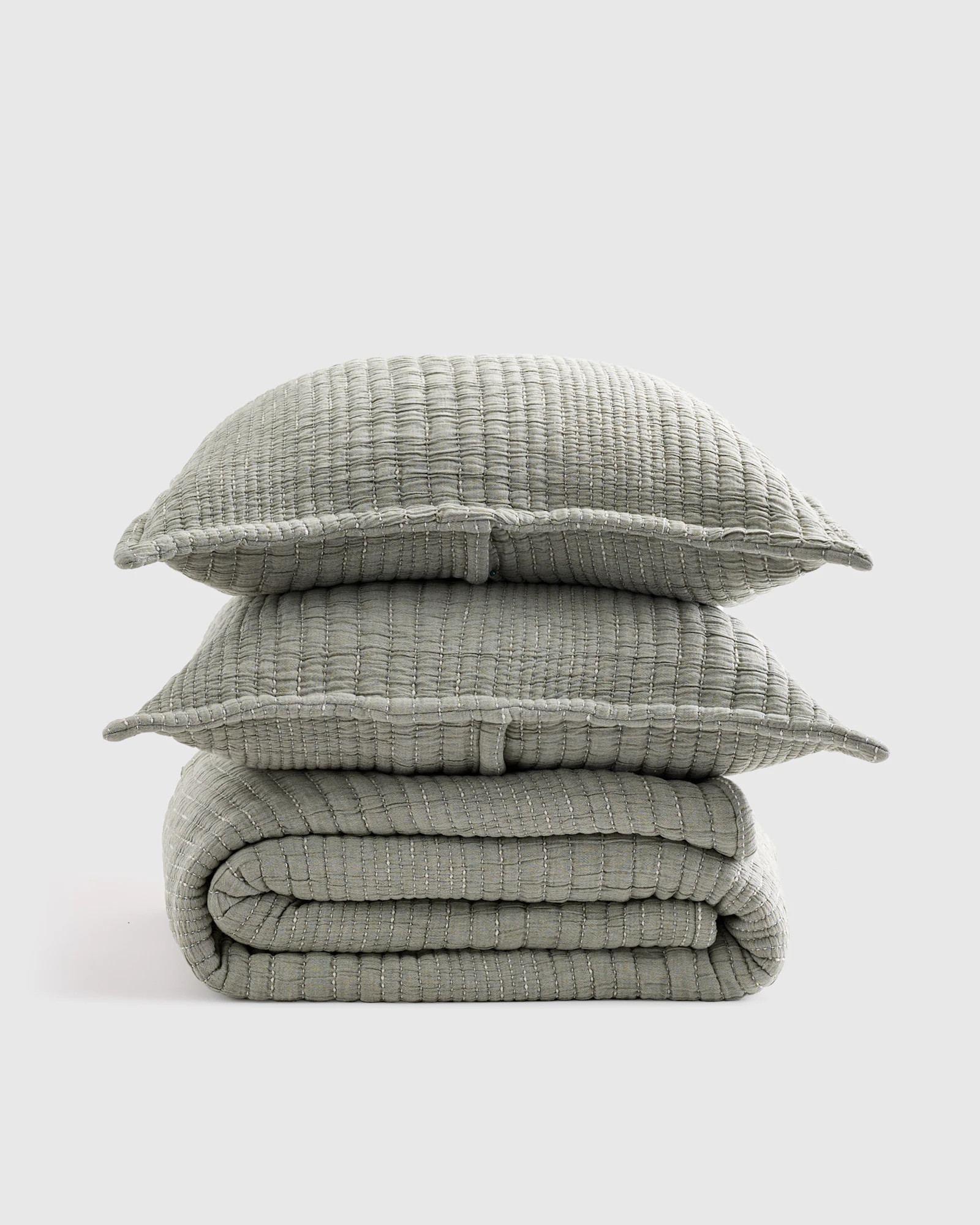 Organic Cotton Channel Stitch Coverlet Set | Quince
