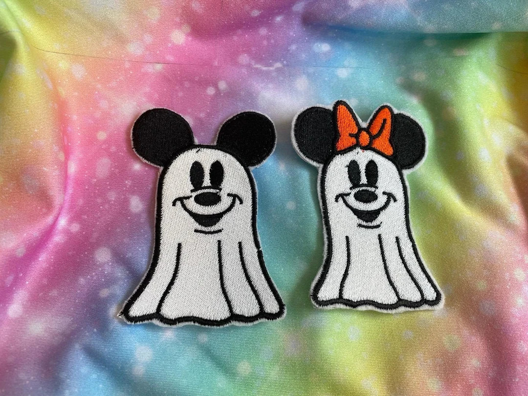 Mr & Mrs Mouse Ghost Patches in 3 Sizes Iron on or Sew on Made - Etsy | Etsy (US)