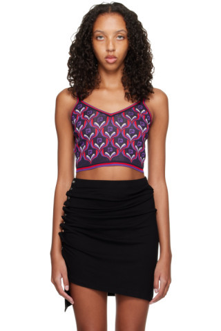 Purple Jacquard Tank Top | SSENSE