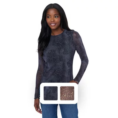 Edited by Remi Bader Women's Long Sleeve Mesh Top | Sam's Club