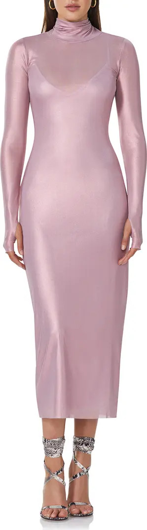 Shailene Foil Long Sleeve Dress | Nordstrom