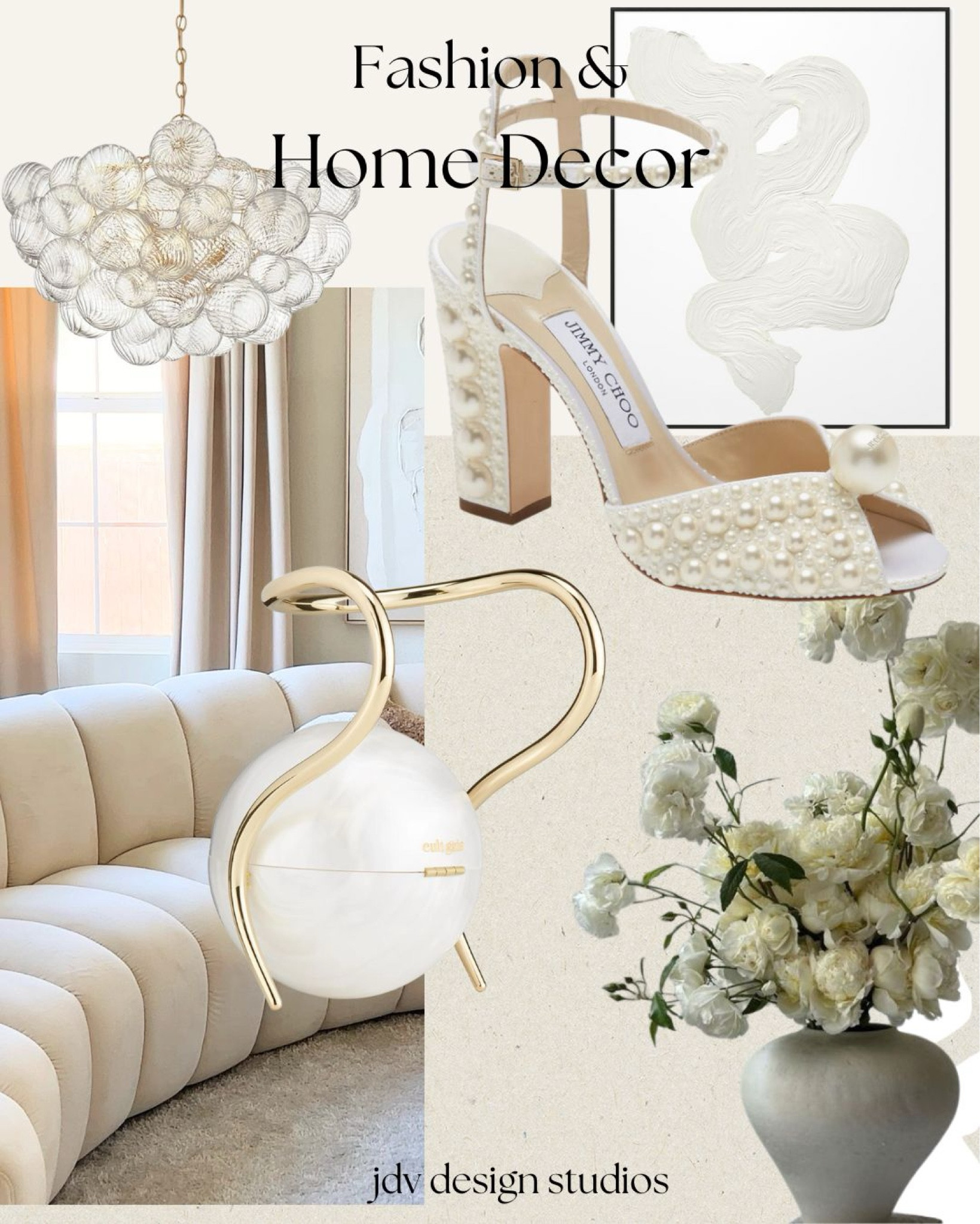 Luxe fashion and home ✨

#luxehome #curvedsofa #jimmychoo #pearlshoes 

#LTKhome