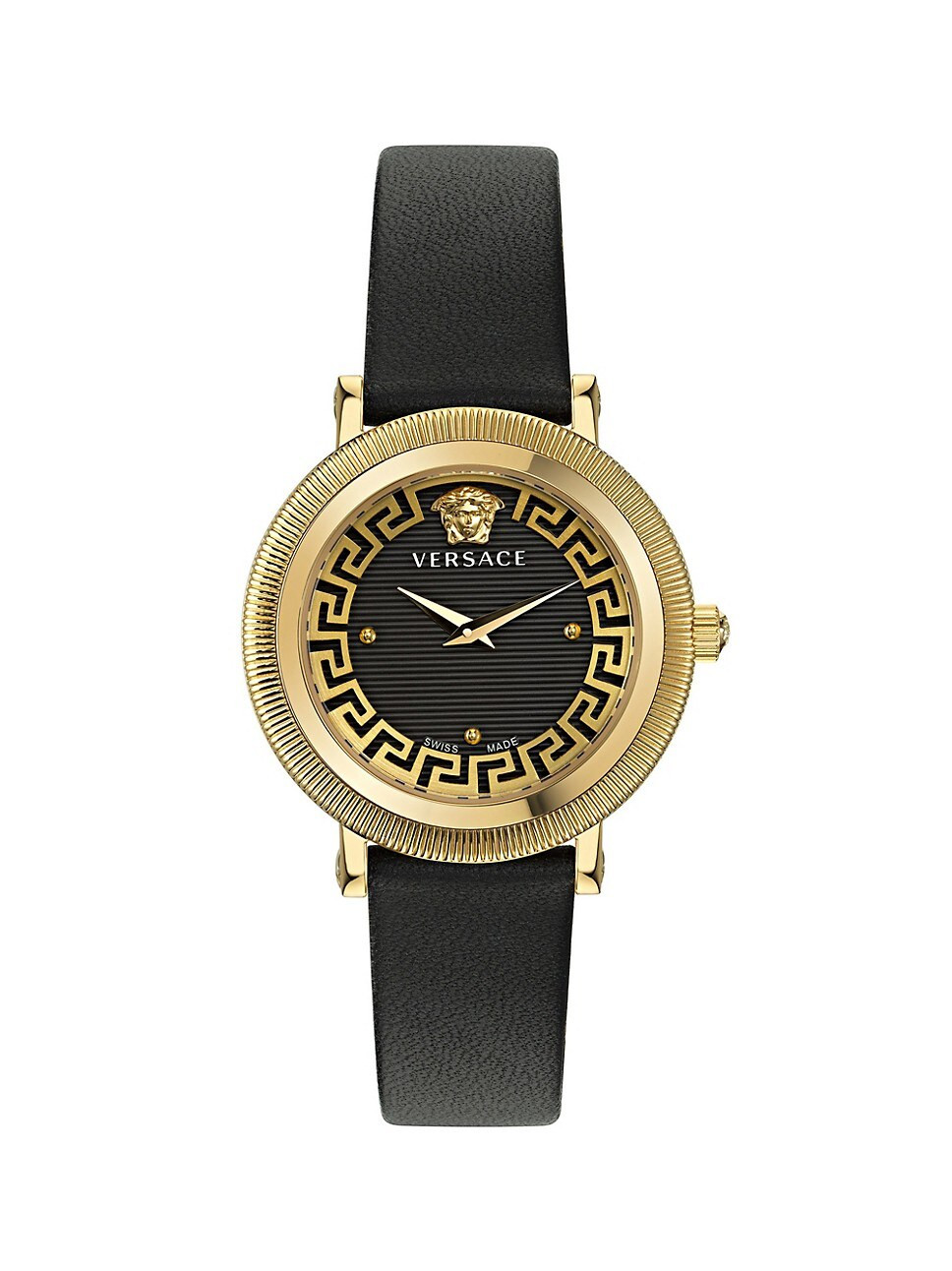 Greca Flourish IP Yellow Gold & Leather Strap Watch/35MM | Saks Fifth Avenue (UK)