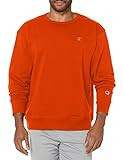 Champion Mens Sweatshirt, Powerblend, Fleece Crewneck (Reg. Or Big & Tall) Athletic-sweatshirts, Spicy Orange C Logo, Medium US | Amazon (US)