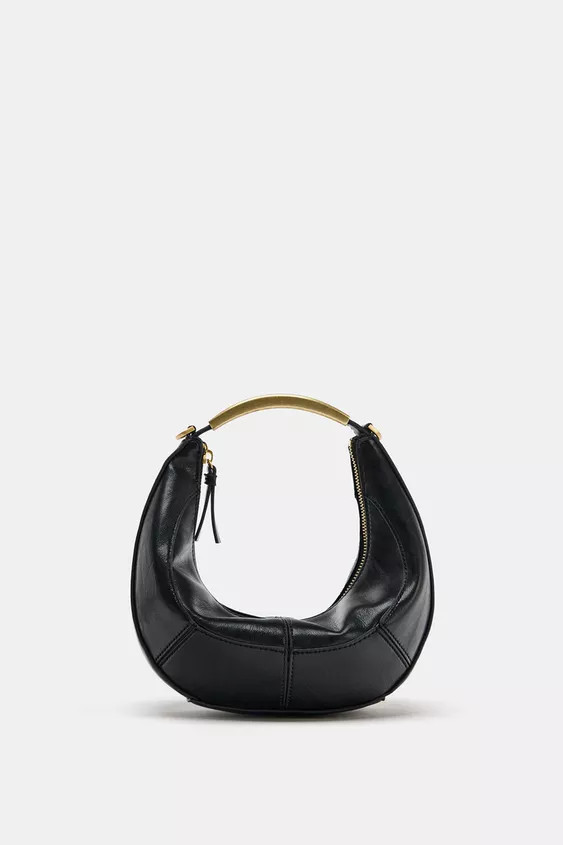 OVAL BAG WITH METAL HANDLE | Zara US