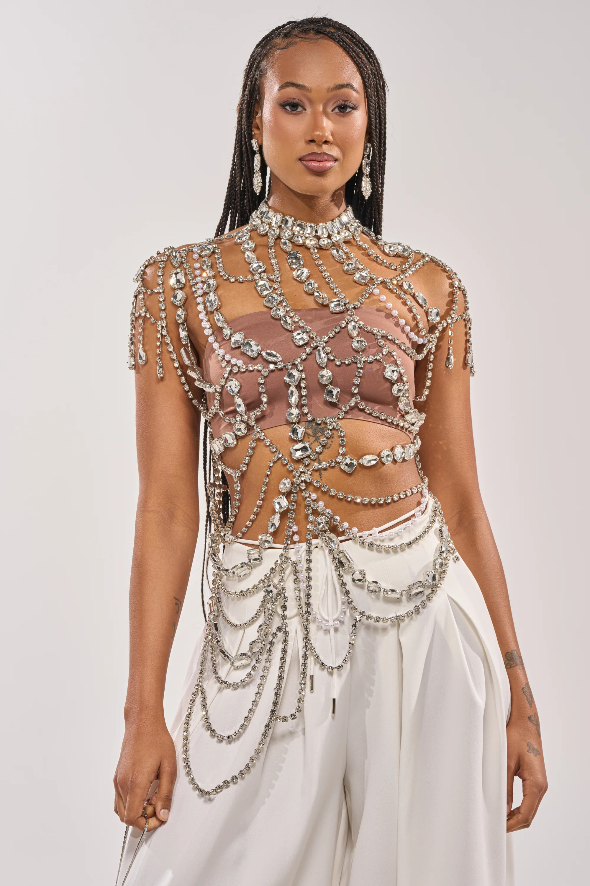 REGAL RHINESTONE CHAIN TOP | AKIRA