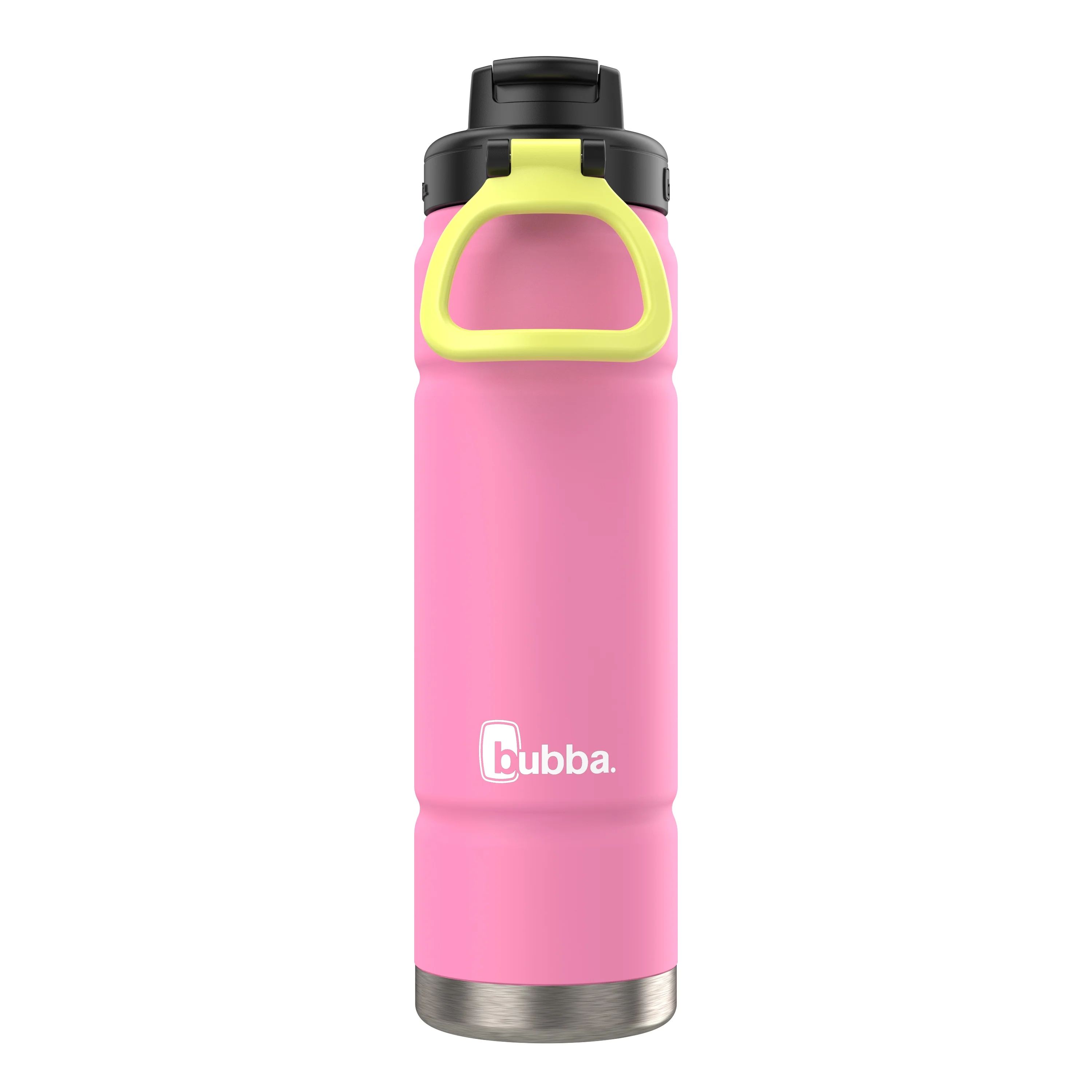Bubba Trailblazer Stainless Steel Water Bottle, Straw Lid Rubberized Pink, 24 fl oz. | Walmart (US)