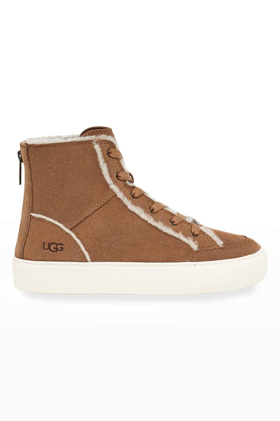 UGG Nuray Zip Suede & Wool High-Top Sneakers | Neiman Marcus