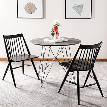 Safavieh Home Collection Wren Black 19-inch Spindle Dining Chair (Set of 2) | Amazon (US)