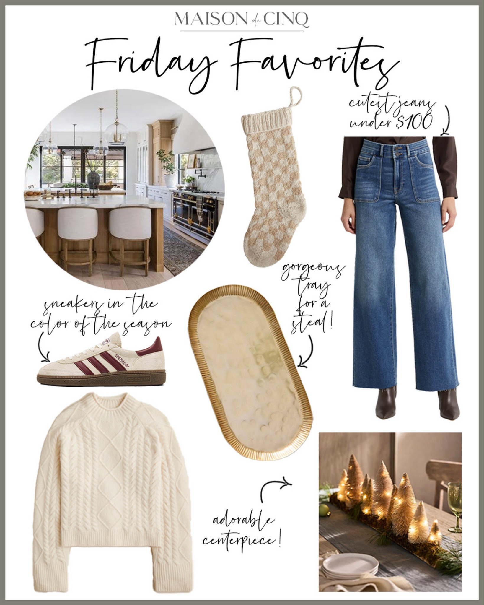 So many cute finds for Friday Favorites today like the cutest jeans under $100, gorgeous sweaters, beautiful trays for a steal, and more!

Home decor, holiday decor, fall fashion, fall outfit, Christmas decor, pants, cardigans, stocking, sneakers 



#LTKFindsUnder50 #LTKHoliday #LTKHome