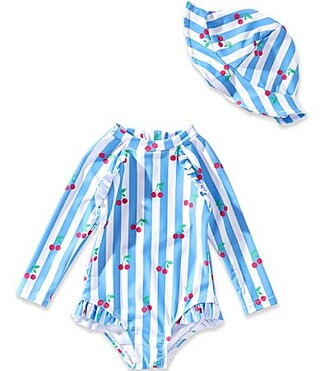 Adventurewear 360 Baby Girls Cherry Stripe Rashguard - 12 Months | Dillard's