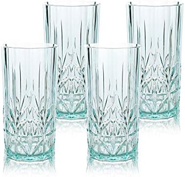 BELLAFORTE - Shatterproof Tritan Plastic Tall Tumbler Teal - 18oz, Set of 4, Myrtle Beach Drinking G | Amazon (US)