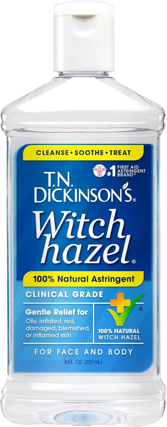 T.N. Dickinson's Witch Hazel 100% Natural Astringent for Face and Body, 8 fl oz | Amazon (US)