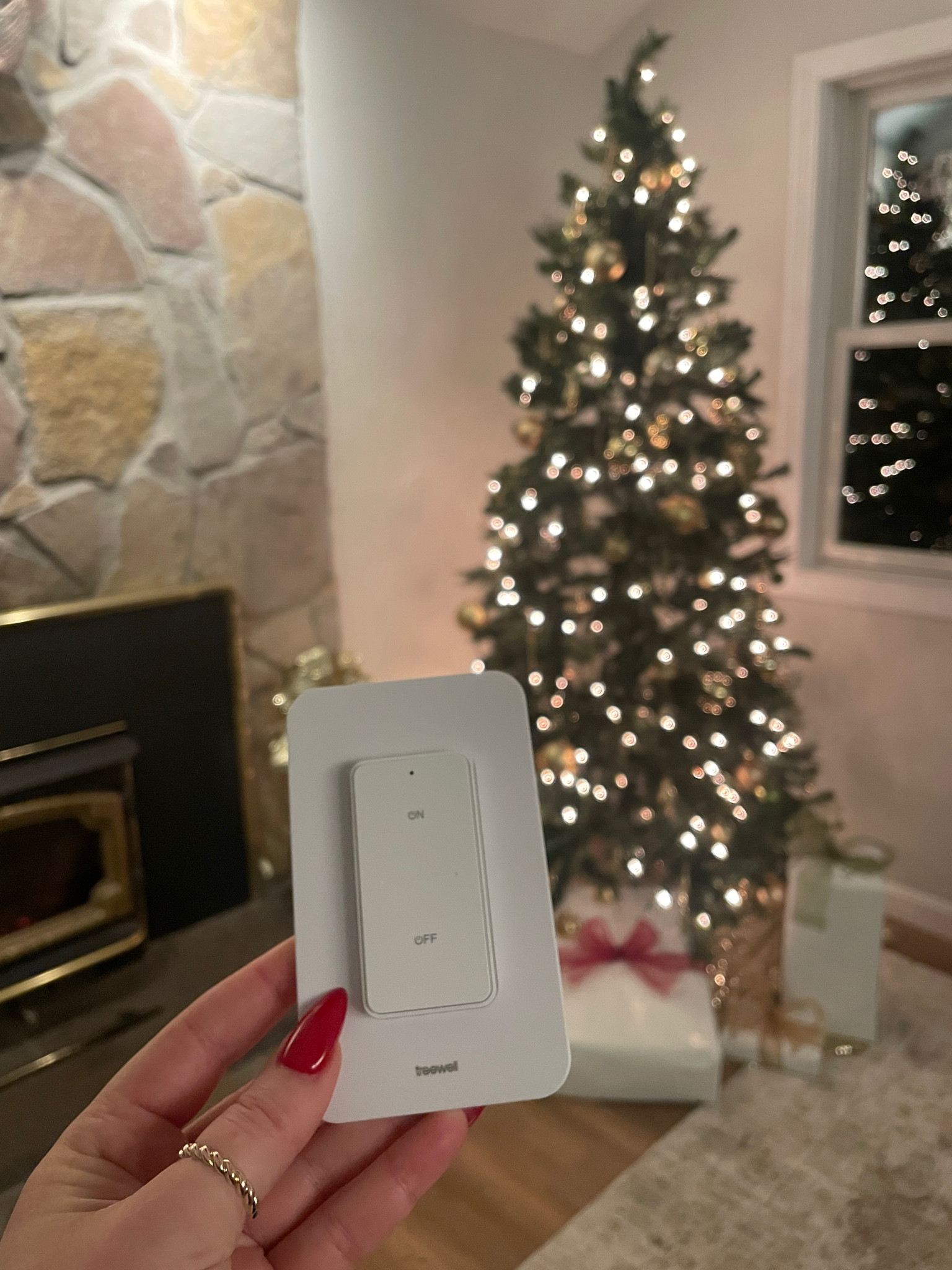 This is a must have for Christmas!! This remote connects to the outlet that my Christmas tree lights are plugged into for an easy on and off switch! 

#LTKSeasonal #LTKHome #LTKHoliday