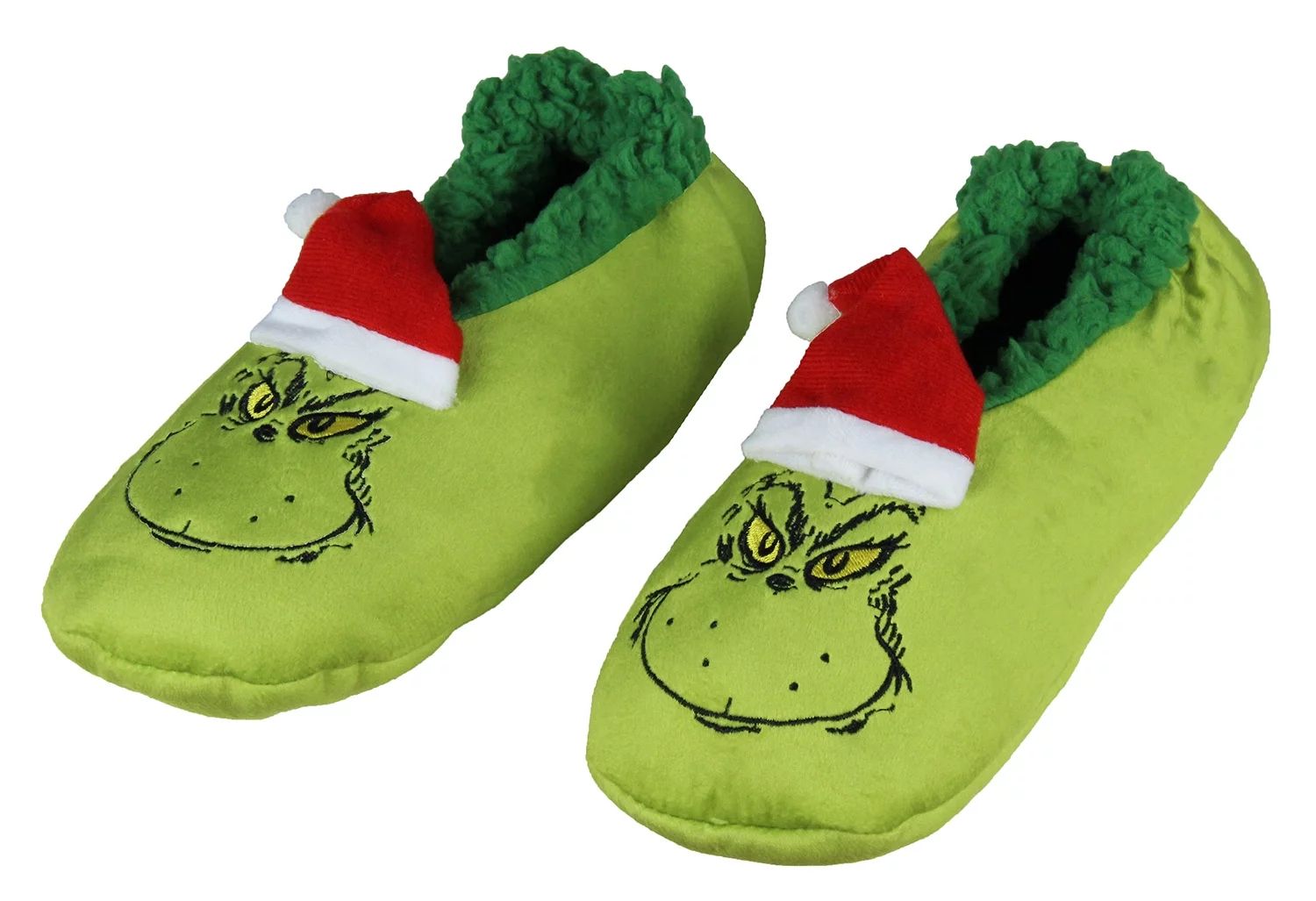 Dr. Seuss The Grinch Who Stole Christmas Grinch Slipper Socks No-Slip Sole - Walmart.com | Walmart (US)
