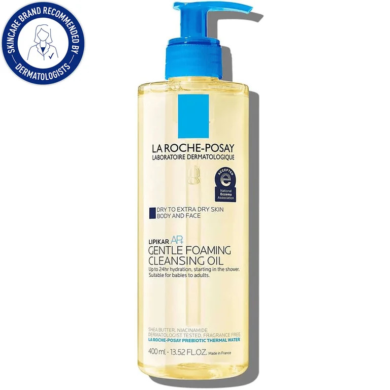 La Roche-Posay Lipikar AP+ Gentle Foaming Cleansing Oil, 13.52 fl oz | Walmart (US)