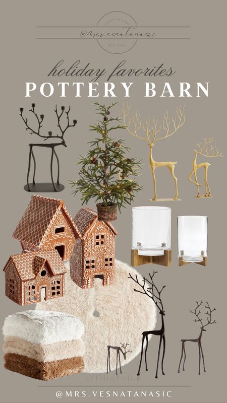 Pottery Barn Holiday favorites! I have the reindeer in the cart right now but also eyeing these gingerbread houses! 

#LTKHoliday #LTKSeasonal #LTKhome