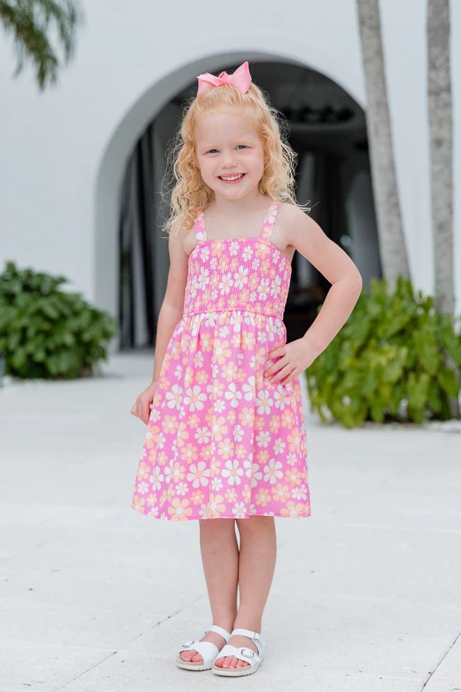 Kid's Sunny Skies Pink Dress | Pink Lily