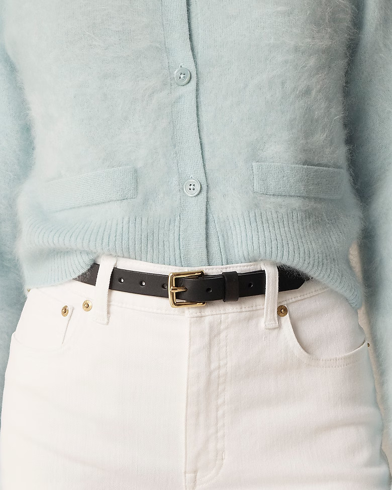 Perforated Italian leather belt | J. Crew US