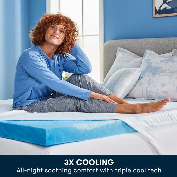 Serta Soothing Cool 3-Inch Gel Memory Foam Mattress Topper | Bed Bath & Beyond