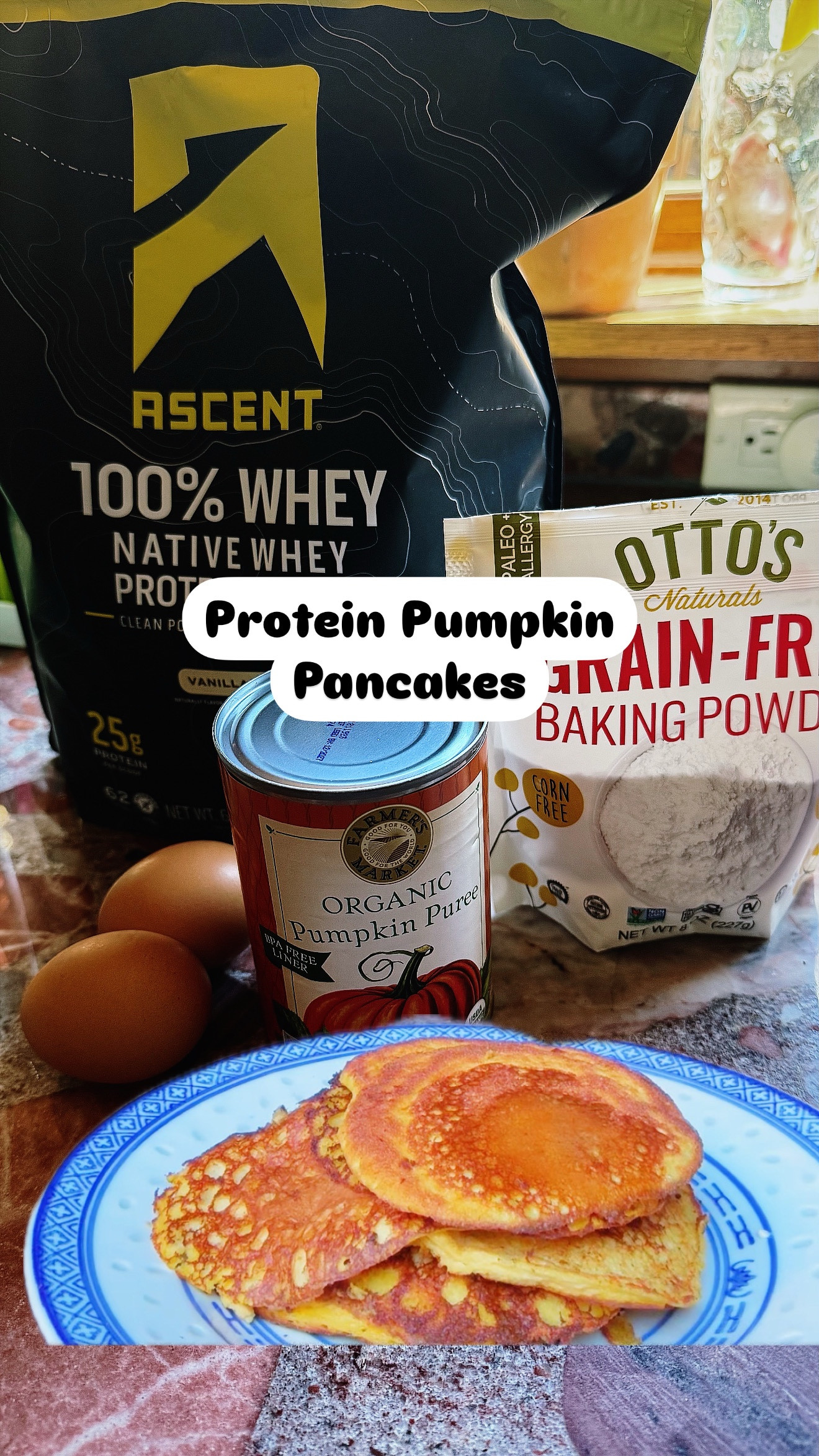 Protein Pumpkin Pancakes 🎃🥞

Recipe:
	•	2 eggs
	•	1 scoop vanilla whey
	•	½ cup pumpkin (or butternut squash) puree
	•	½ tsp baking powder

Blend, cook, enjoy. 🥞

#LTKSeasonal #LTKHome #LTKSaleAlert