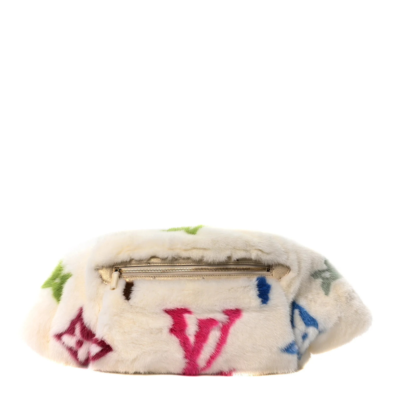 LV X TM Mink Ostrich Monogram Bum Bag White Multicolor | FASHIONPHILE (US)