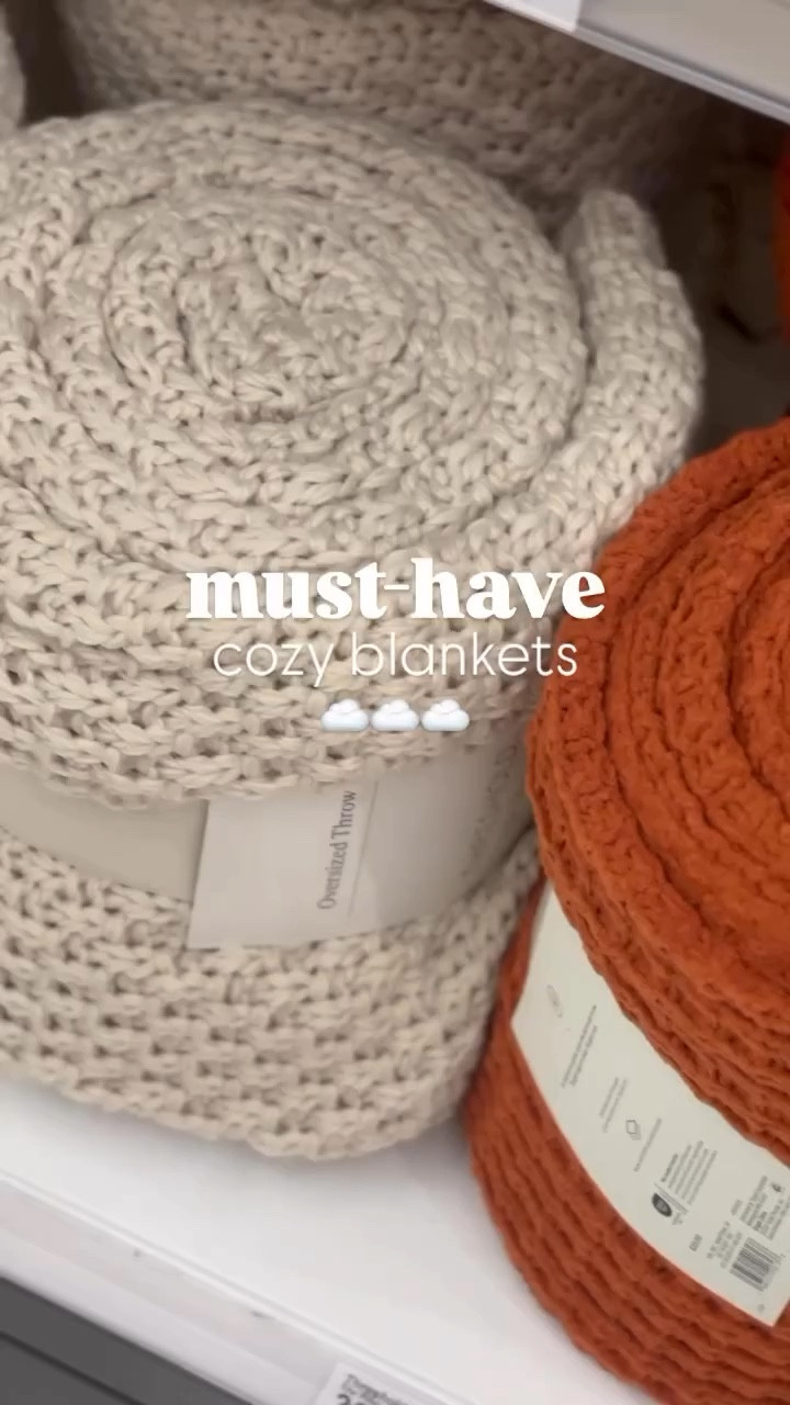 New Throw Blankets! These are SO cozy— normally I don’t really like the knit throws but this year they are sooo good! They are soft, warm and the quality is unreal! $20 ☁️ 

#ltkseasonal #halloweenfind #targetfall #newattarget #targetfind #fyp #ltkhome #homefind #cozyfallfind #cozyweather #comfyaf #targetwithhayley #probablyattarget