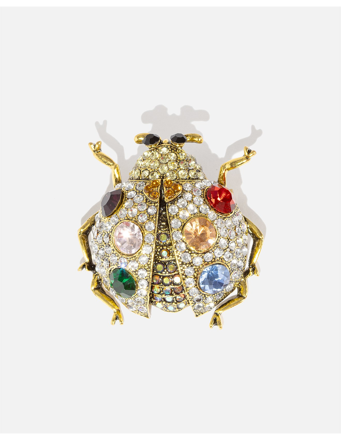 BEJEWELLED LADYBUG BROOCH | David Jones (Australia & New Zealand)