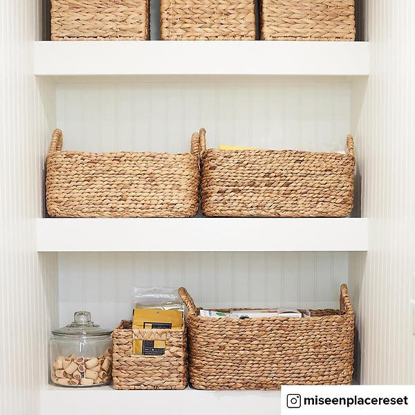 Water Hyacinth Braided Weave Bins | The Container Store