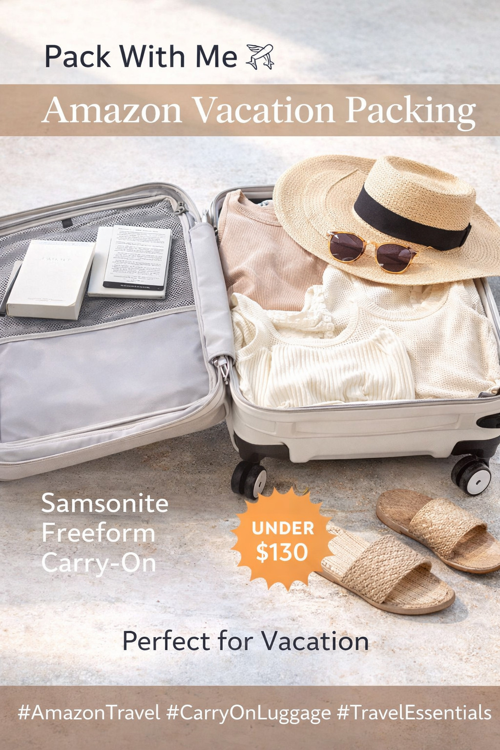 Pack with me using the best Amazon carry-on luggage ✈️ The Samsonite Freeform spinner is lightweight, fits overhead bins, and glides effortlessly through the airport with 360° wheels. Perfect for organized packing, weekend trips, and stress-free travel days. This is an affiliate link, which means I may earn a small commission at no extra cost to you.
#PackWithMe #AmazonTravelFinds #CarryOnEssentials #TravelHacks #AmazonMustHaves #LuggageFinds #AirportTravel #TravelOrganization #FrequentFlyer #VacationPacking 

 #LTKTravel