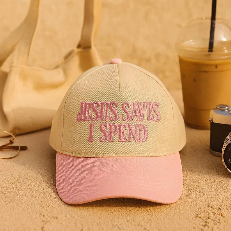 Jesus Saves I Spend Embroidery Trucker Hat, Spend Trucker Hat, Embroidered Two-Tone Trucker Hat, ... | Etsy (Global)