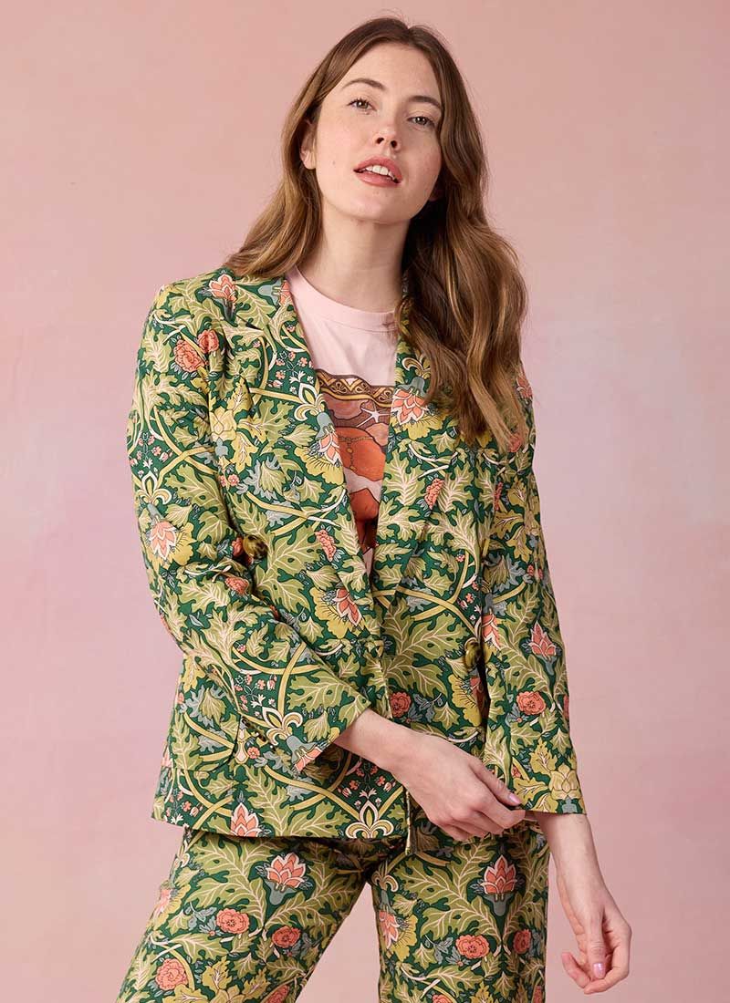 Richy Art Nouveau Print Soft Tailored Blazer | Joanie
